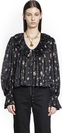 Chloé Liberty Print Maxi Gathered Ruffle Top