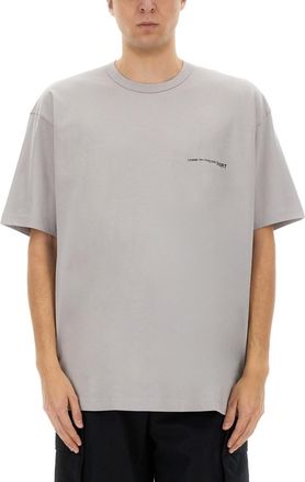 Comme Des Gar&ccedil;ons Grey Logo Crew Neck T-Shirt