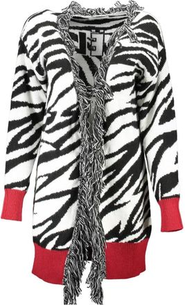 Ga&euml;lle Paris Lang Geborduurd Vest Wit - Dames - Vesten - Veelkleurig - XS - Truien & Vesten