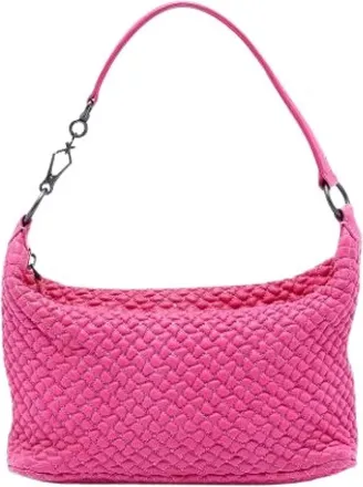 Bottega Veneta Pre-owned Shoulder Bags, female, Pink, Size: ONE SIZE Pre-owned Leather Shoulder Bag