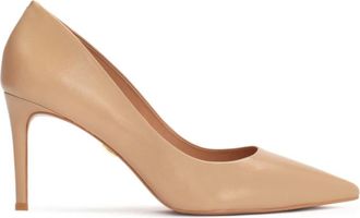 Kazar Lichtbruine leren pumps op een slanke hak - Dames - Pumps - Bruin - 38 EU - Leer - Schoenen