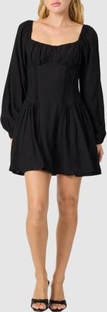 All in Favor Long Sleeve Minidress in Black at Nordstrom Rack, Size Small