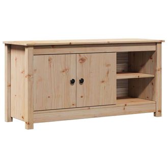 vidaXL Vidaxl - Mueble De Tv De Madera Maciza De Pino 103x36,5x52 Cm