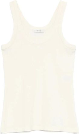 Christophe Lemaire Rib Tank Top - Dames - Tops zonder mouwen - Wit - XS - Katoen - Tops