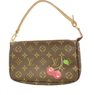 Louis Vuitton Brown Red Color Pouch (Pre-Owned)