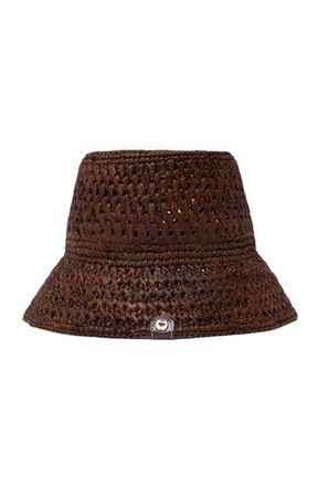 Maje Colourful natural raffia bucket hat in Brown at Nordstrom