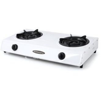 Orbegozo Orbegozo - Hornillo A Gas Fo 2600, Encendido Piezoel&eacute;ctrico, 2 Fuegos, Acabado Blanco, Uso Exterior