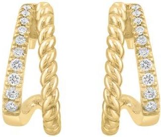 Effy Diamond Hoop Earrings in White at Nordstrom Rack