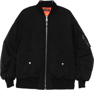Dolce & Gabbana Black Solid Bomber Jacket
