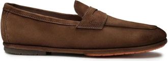 Santoni Carlo Drive Loafer - Heren - Loafers - Bruin - 41 EU - Leer - Schoenen