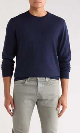 14th & Union Organic Cotton & Cashmere Blend Crewneck Sweater in Navy Still at Nordstrom Rack, Size X-Large