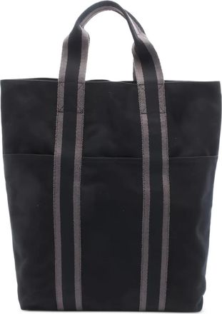 Hermès Borsa tote Fool media a righe anni 2000 - Nero