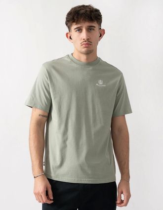Aquascutum Mens Aquascutum Mens Small Logo T-Shirt - Salvia 34 - Tan - Size: 40