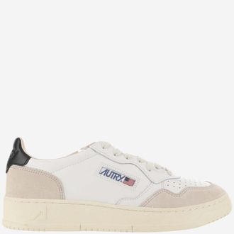 Autry Beige Low Top Leather Sneakers