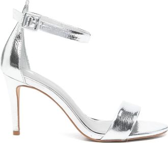 Carrano Leren sandalen - Zilver