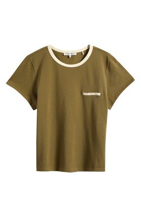 Frame Denim The Piqu&eacute; Baby Tee in Military Multi at Nordstrom, Size X-Small