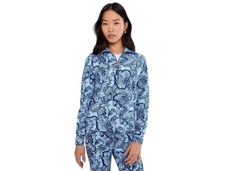 Lilly Pulitzer Eleni Upf 50+ Pullover Womens Sweater Starlight Navy Proud As A Peacock Stripe : XXS, Polyester/Rayon/Spandex