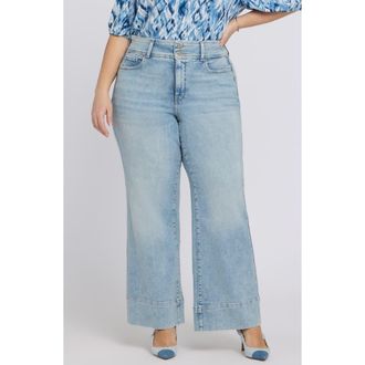 NYDJ Teresa Wide Hem Wide Leg Jeans in Keys View at Nordstrom, Size 20W