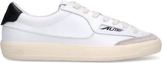 Autry White Windscape Black Tab Leather Sneakers