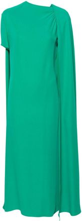 Valentino Garavani cape-detail cady maxi dress - women - Silk - 40 - Green