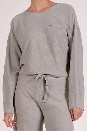 Elan Crew Sweater In Grey