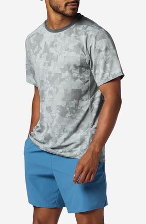 Marmot Uptrail Performance Running T-Shirt in Boulder Crack Map Camo at Nordstrom, Size Xx-Large