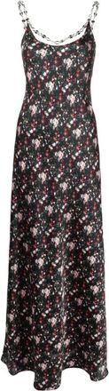 Paco Rabanne Tank Top Jurk met Ketting Maxi - Dames - Maxi kleedjes - Zwart - L - Polyester - Kleedjes