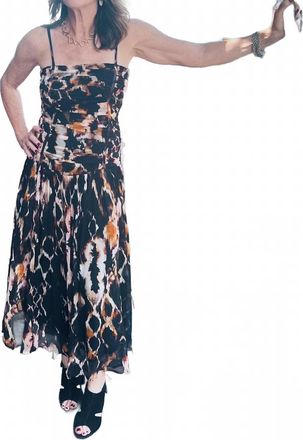 Maria Cher Fleetwood Jackie Dress In Brown Bloom