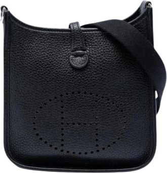 Herm&egrave;s Pre-owned Evelyne Schoudertas - Dames - Vintage Schoudertas - Zwart - ONE Size - Leer - Vintage