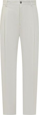 Givenchy White Straight Flat Front Pants