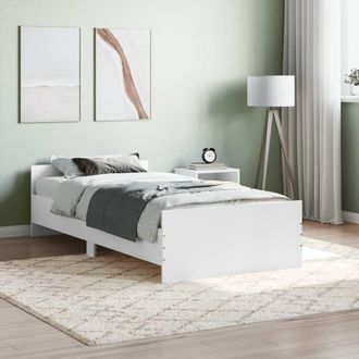 Berkfield Home Bed Frame White 90x190 cm Single Engineered Wood