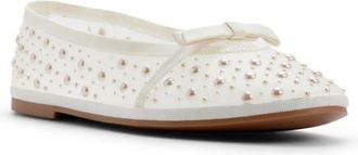 Aldo Aurabella Ballet Flat in White/Pearl at Nordstrom, Size 7.5