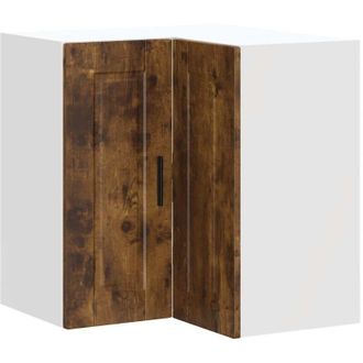 vidaXL Vidaxl - Kitchen Wall Corner Cabinet Porto Smoked Oak Engineered Wood