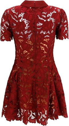 Self Portrait Womens Bordeaux Polyester Cocktail Dress