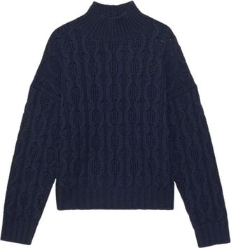 Ines De La Fressange Peter Jumper - Dames - Coltruien - Blauw - M - Wol - Truien & Vesten