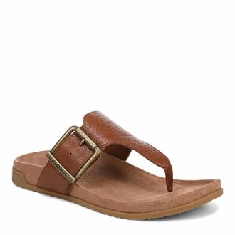 Vionic Womens Emma Thong Sandals In Tan