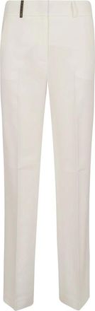 PESERICO Tailored Broeken - Dames - Straight fit broeken - Wit - XL - Broeken