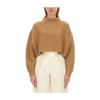 Max Mara Coltruien - Dames - Coltruien - Beige - L - Wol - Truien & Vesten