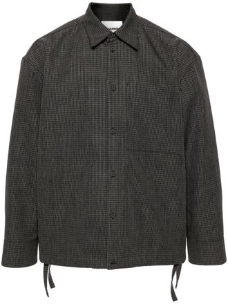 Jil Sander striped wool shirt jacket - Grey