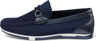 Infinity Leather Mens Black Lightweight Mesh Slip-On Breathable Loafers