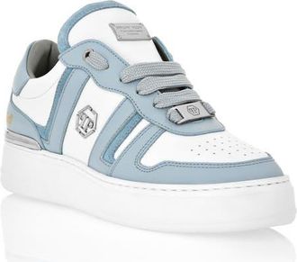Philipp Plein Low Top Sneakers Stripes Unisex in Lightblue at Nordstrom, Size 35