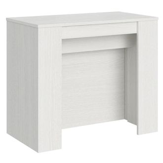 Itamoby Consola extensible 90x48/296 cm efecto madera fresno blanco