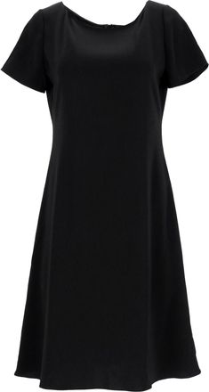 Theory Mini Short Sleeve Dress in Black Triacetate