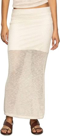 Sanctuary Open Stitch Cotton Knit Maxi Skirt In Macrame