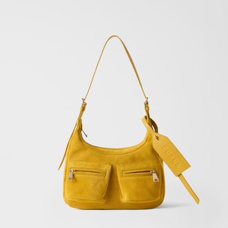 Furla Lynette Borsa A Spalla M Toni Giallo Senape Giallo Camoscio Donna