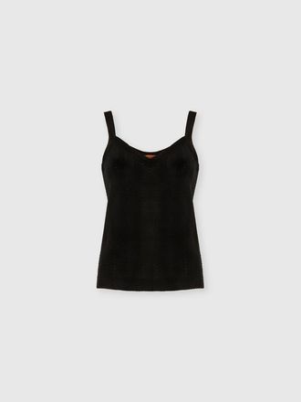 Missoni Sleeveless Zigzag Knit Top in Black at Nordstrom, Size 38 It