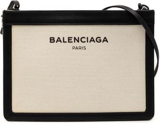 Balenciaga Pre-owned Balenciaga Canvas Navy Pochette Crossbody 339937