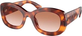 Prada Brown Gradient Oval Ladies Sunglasses PR A13S 18R70E 54