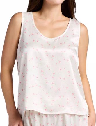 Pj Harlow Maddie Satin Tank In Cloudy Pearl