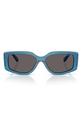 Vogue Eyewear 55mm Rectangular Sunglasses in Blue at Nordstrom